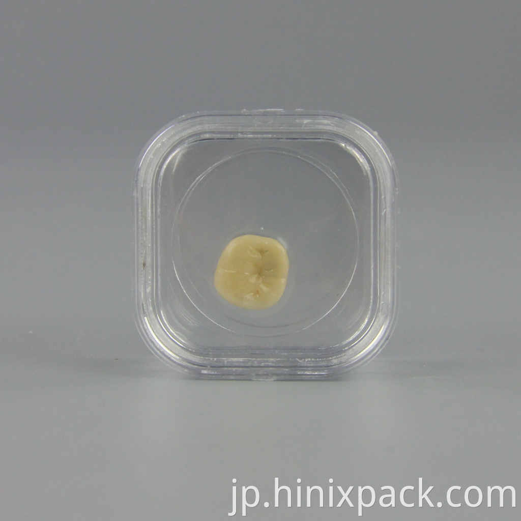 Transparent Plastic Dental Tooth Box with Membrane